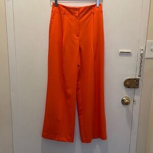 Ann Taylor Bold Orange Wide Leg Pants